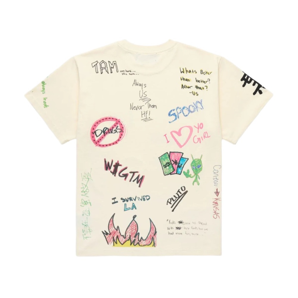 Homme + Femme "Rest Stop" Off White Tee ( Oversized ) Fits Large - Picture 2 of 16